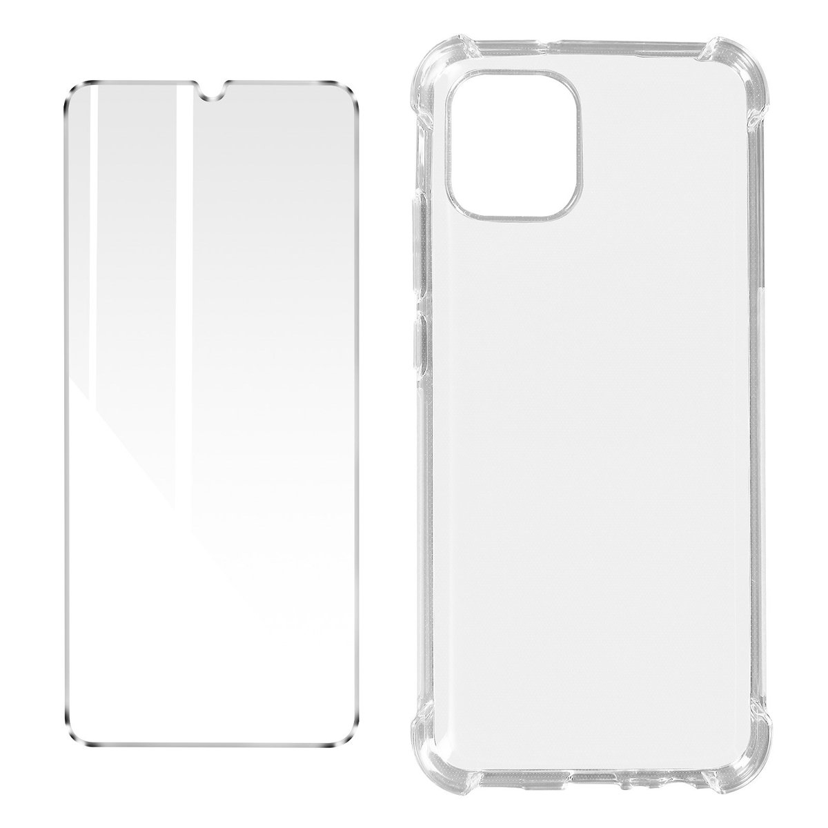 Zestaw ochronny do Samsunga Galaxy A03 z etui i przezroczystym szkłem ...