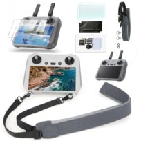 ZESTAW OCHRONNY UCHWYT SMYCZ + 2X SZKŁO 9H NA EKRAN DO DJI RC / RC 2 - MINI 3 4 PRO