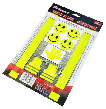 Zestaw Odblasków Opaska Odblaskowa Naklejki Brelok - carcommerce