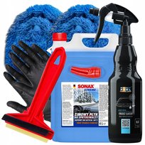 Zestaw Odmrażacz Do Szyb Adbl + Skrobaczka Do Szyb Murska + Płyn Zimowy 4L