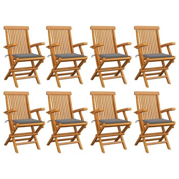 Zestaw ogrodowy drewnianych krzeseł - 8 szt. (55x6 - Zakito