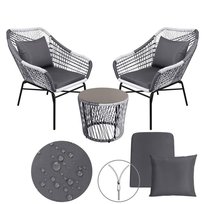 Zestaw Ogrodowy Meble Ogrodowe Zestaw Mebli Ogrodowych 2 Fotele + Stolik