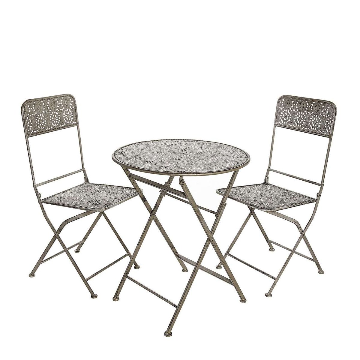 Фото - Садові меблі Dekoria Zestaw ogrodowy Zoe stolik + 2 krzesła, 60 x 72 cm 