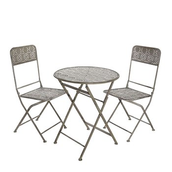 Zestaw ogrodowy Zoe stolik + 2 krzesła, 60 x 72 cm - Dekoria
