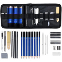 Zestaw ołówków do szkicowania rysowania rysunku 33 el. ołówki do szkicowania