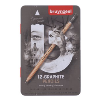 Zestaw ołówków grafitowych, 12 sztuk, Bruynzeel - BRUYNZEEL