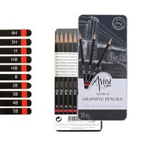 Zestaw Ołówków Grafitowych Do Szkicowania 10 Szt.