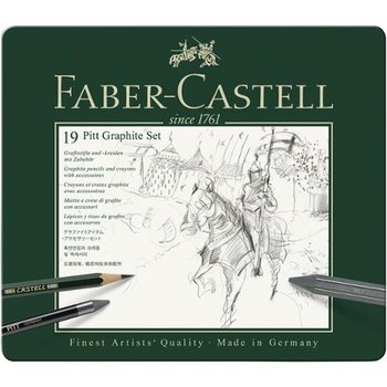 Zestaw ołówków i grafitów, Pitt, średni - Faber-Castell