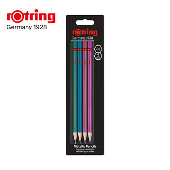 Zestaw Ołówków Rotring Core Różowy Zielony, Niebieski, Liliowy HB 4szt. - 2094214 - ROTRING