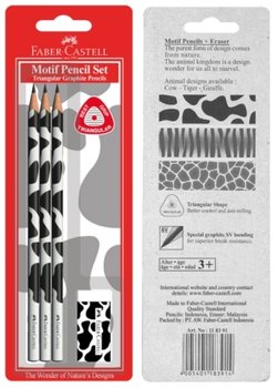 Zestaw ołówków z gumką, Krowa, 3 sztuki - Faber-Castell
