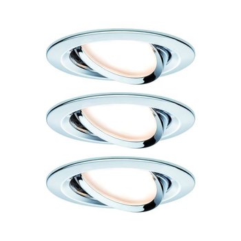 Zestaw Oprawa wbudowana Nova Coin LED 3-st ściemnianie ruchoma 3x6,5W 2700K 230V Chrom/Aluminium (PL93488) - PAULMANN - Inna producent