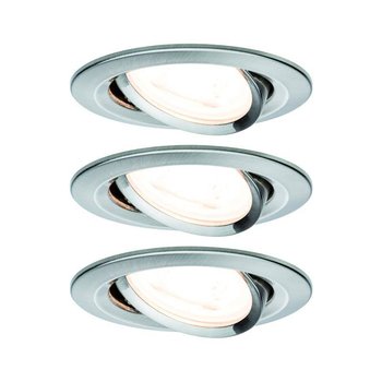 Zestaw Oprawa wbudowana Nova ruchoma LED 3-st ściemnianie 3x6,5W 230V GU10 51mm Żelazo Szczotkowane/Aluminium (PL93465) - PAULMANN - Inna producent