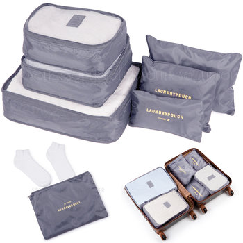 Zestaw Organizerów Do Walizki 6 Elementów Solier Sa55 Szary - Solier