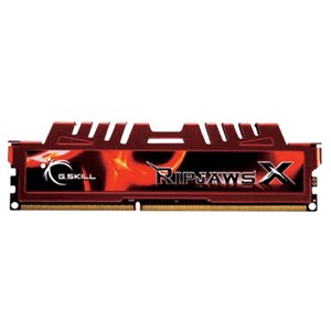 Zestaw pamięci jednokanałowej G.Skill 8 GB Ripjaws X - czerwony (1x 8 GB, DDR3, 1600 MHz, 1,5 V, F3-12800CL10S-8GBXL, gotowy na XMP) - G.SKILL
