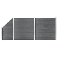 Zestaw paneli ogrodzeniowych WPC - 446 x 186 cm, s / AAALOE