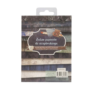 Zestaw papierów A6 do scrapbookingu, jeans - Yorkwins