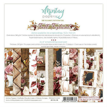 Zestaw papierów do scrapbookingu, Fall Festival, 15x15 cm - Mintay Papers