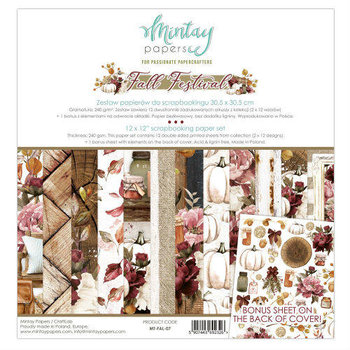 Zestaw papierów do scrapbookingu, Fall Festival, 30x30 cm - Mintay Papers