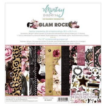 Zestaw papierów do scrapbookingu, Glam Rock, 30x30 cm - Mintay Papers