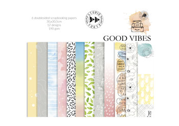 Zestaw papierów do scrapbookingu, Good Vibes, 6 sztuk - Studio Forty