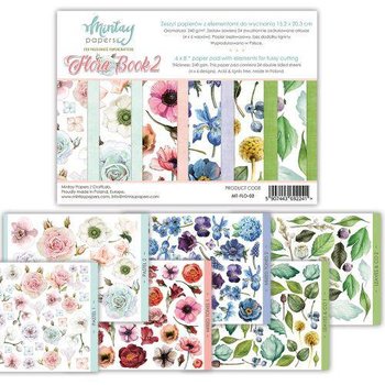 Zestaw papierów ozdobnych, Flora Book 2, 15x20 cm - Mintay Papers