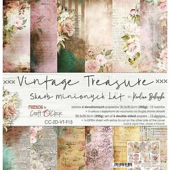 Zestaw papierów Vintage Treasure, 30x30 cm - Craft O'Clock