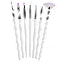 ZESTAW PĘDZELKÓW DO ŻELU AKRYLOŻELU ZDOBIEŃ PAZNOKCI 7 szt PĘDZEL pędzelek