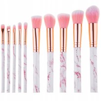 Zestaw Pędzli Do Makijażu Marmur Marmurowe Róż 10