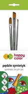 Zestaw pędzli syntetycznych mix A 3 szt Happy Color - Happy Color