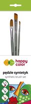 Zestaw pędzli syntetycznych mix A 3 szt Happy Color