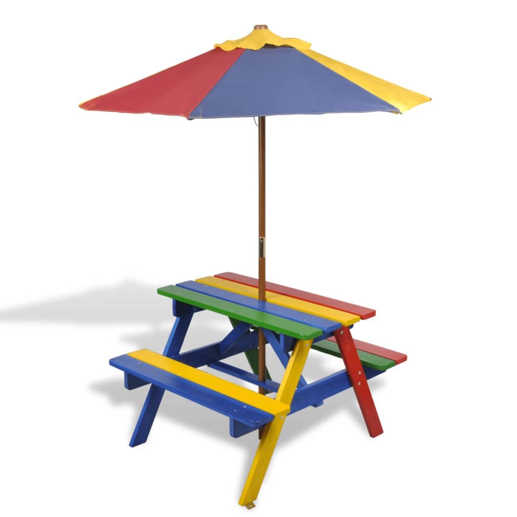 Zestaw piknikowy dla dzieci VIDAXL, 3 elementy, 75x85x52 cm