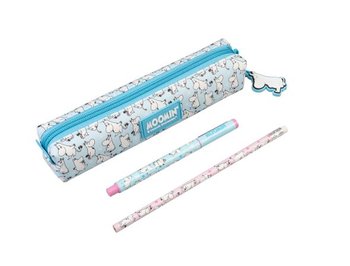 Zestaw piórnika z długopisem i ołówkiem Muminki zestaw przyborów szkolnych - Muminki