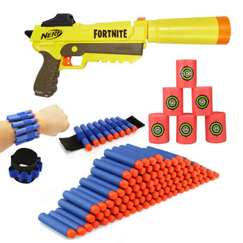 Zestaw Pistolet Nerf Fortnite SP-L + 50 strzałek + cele + opaska - Hasbro