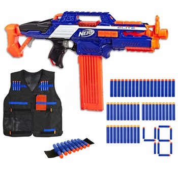 Zestaw Pistolet Nerf N-Strike Elite Rapidstrike CS-18 + kamizelka + 30 strzałek + opaska - Hasbro