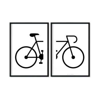 Zestaw plakatów Bike, 21x29,7 cm - Love The Journey