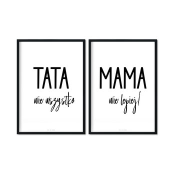 Zestaw plakatów Tata i Mama, 21x29,7 cm - Love The Journey
