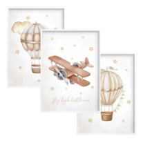 Zestaw Plakatów z ramką do pokoju dziecięcego Obrazy na ścianę dla Dzieci