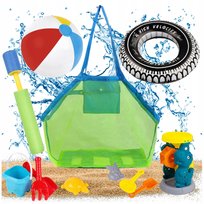 Zestaw plażowy dla dzieci 6w1 torba koło piłka zabawki do piasku strzykawka