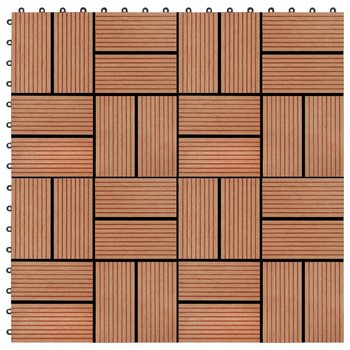 Zestaw Płytek WPC 30x30 cm, 2m², drewno tekowe - Zakito Europe