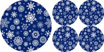 Zestaw Podkładek Na Stół Okrągłych 1+4 - Snow - Arco Design