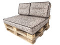 Zestaw poduszek na meble z palet, Tomcio Poduch, Beż Kawa, 3 elementy, 120x82 cm - HobbyGarden