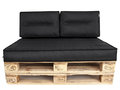 Zestaw poduszek na meble z palet, Tomcio Poduch, Czarny, 3 elementy, 120x82 cm - HobbyGarden