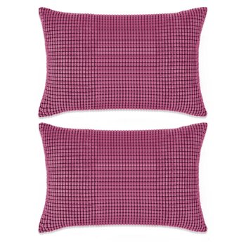 Zestaw poduszek ozdobnych z weluru MWGROUP, różowy, 40x60 cm, 2 szt. - vidaXL