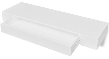 Zestaw półek ściennych z szufladami ELIOR Pilon 2X, biały 8x25x80 cm - Elior