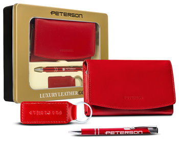 Zestaw prezentowy dla kobiety portfel brelok długopis PETERSON - Peterson