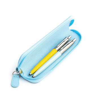 Zestaw prezentowy długopis Parker Jotter Originals Żółty i Pastelowy Niebieski z niebieskim etui - Parker