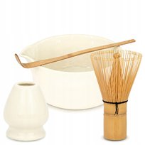 ZESTAW PREZENTOWY DO HERBATY MATCHA CZARKA MIOTEŁKA PODSTAWKA ŁYŻECZKA 4w1
