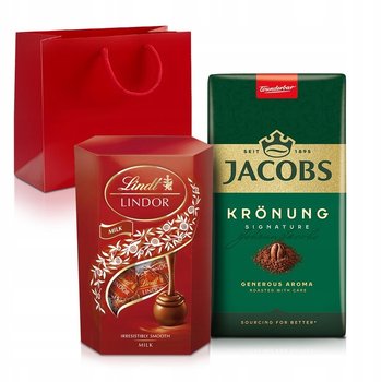 Zestaw Prezentowy Kawa Jacobs Kronung, Praliny Lindor, Prezent Na Święta - Jacobs