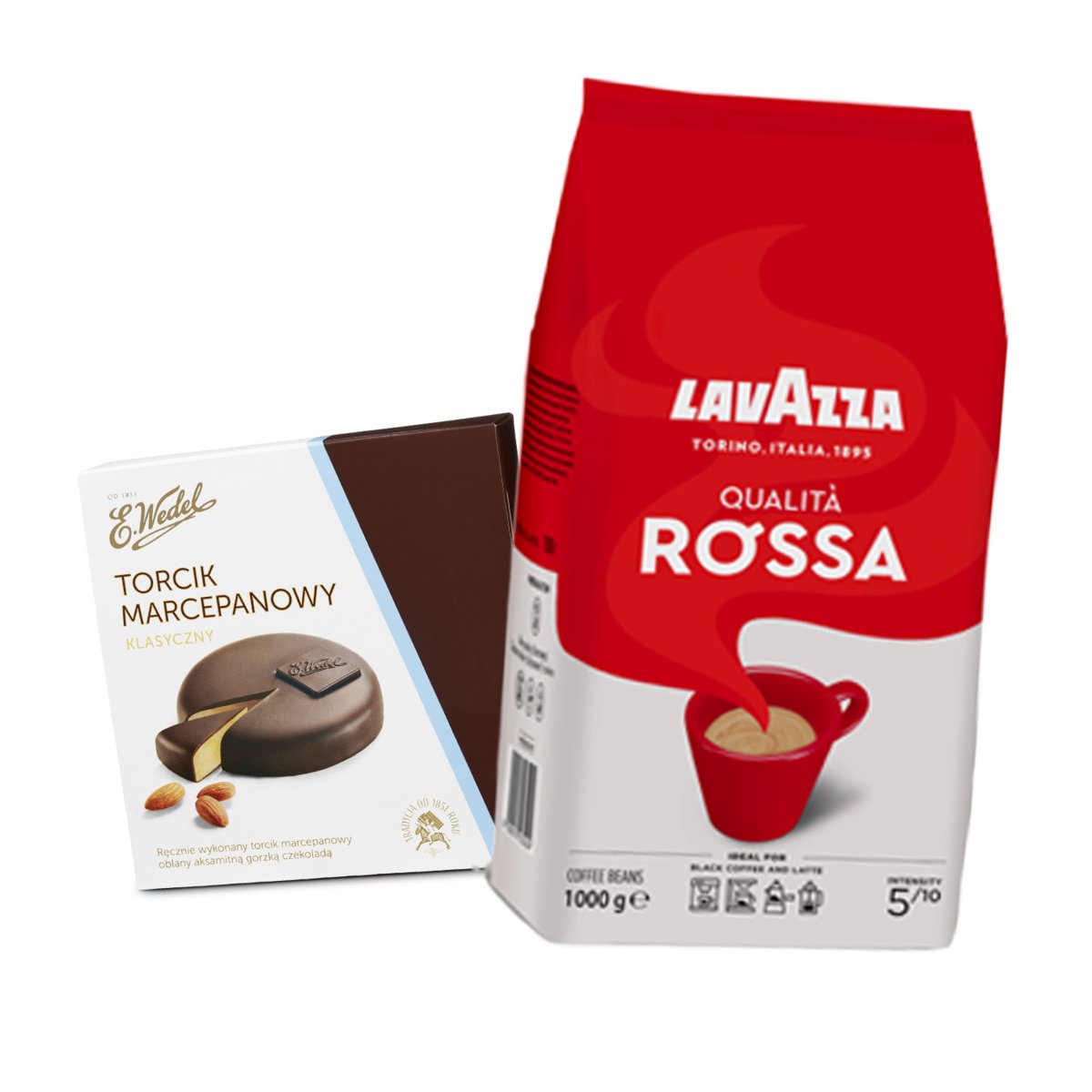 Zestaw Prezentowy Kawa Ziarnista Lavazza I Torcik Marcepanowy E Wedel zestaw-prezentowy-kawa-ziarnista-lavazza-i-torcik-marcepanowy-e-wedel