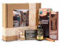 Zestaw prezentowy na dzień dziadka prezent dla dziadka z kawą, czekoladą i syropem